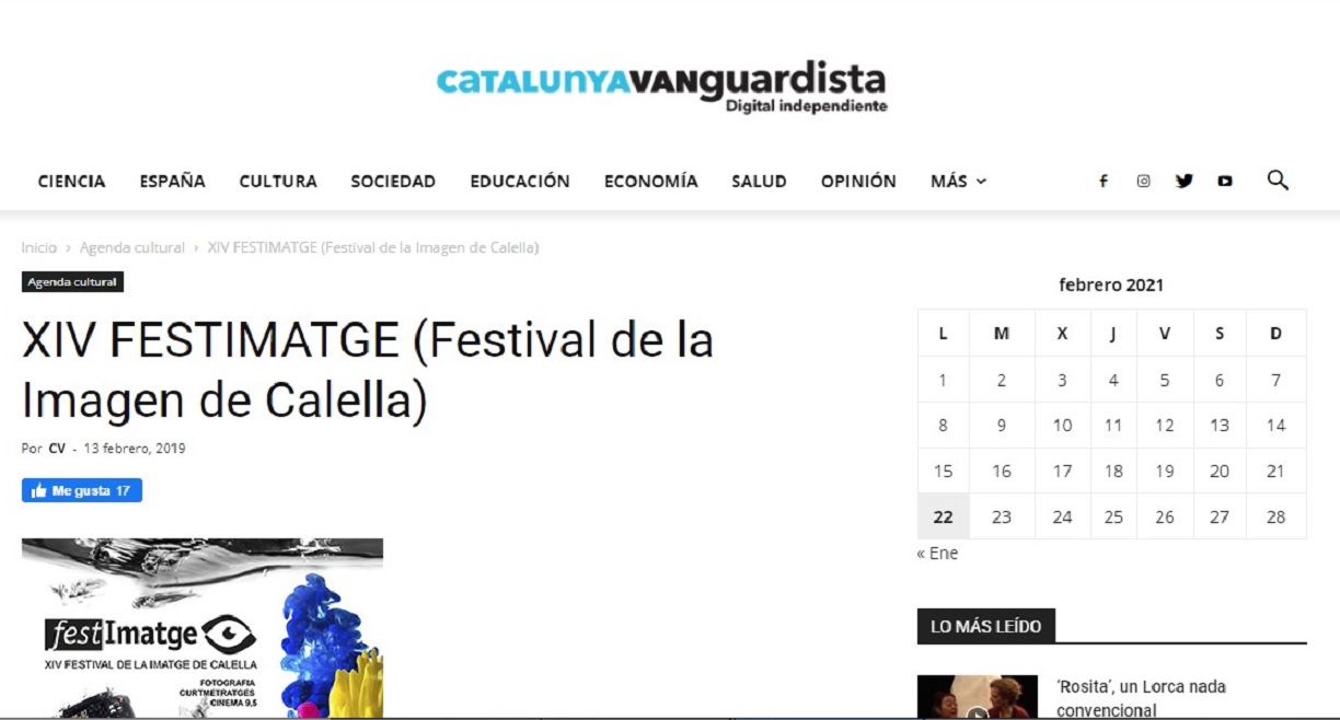 Festimatge a Catalunyavanguardista -13/02/2019 gabinete de prensa