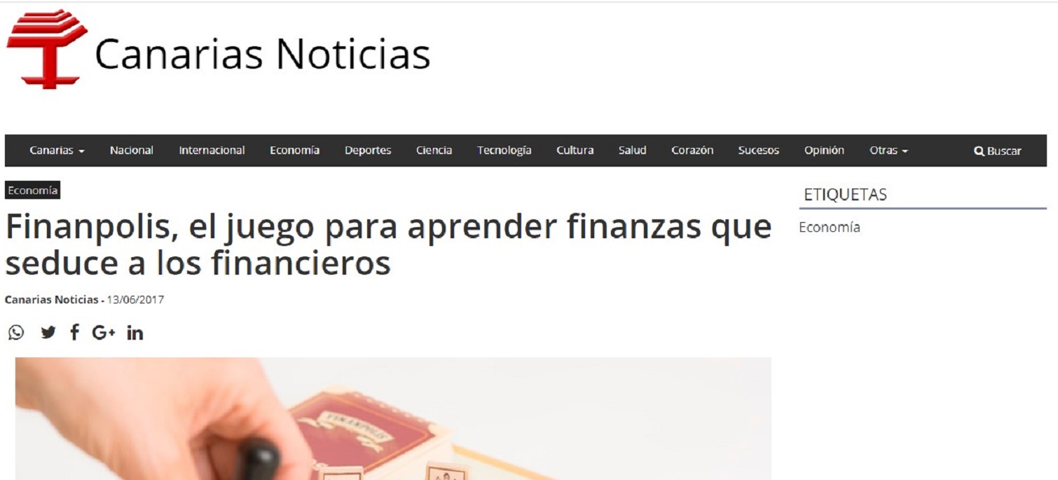 Finanpolis a "Canarias Noticias" - 13/06/2017 gabinete de prensa