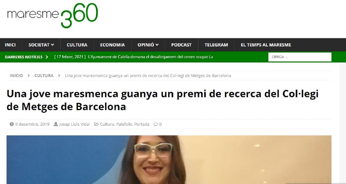 Marta Carrasco. a Maresme360 09/12/2019 gabinete de prensa