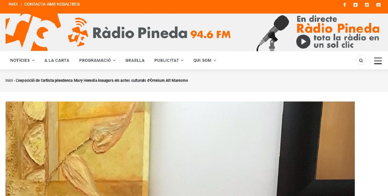 L'artista Mary Heredia Perez a Ràdio Pineda- 09/04/2021 gabinete de prensa