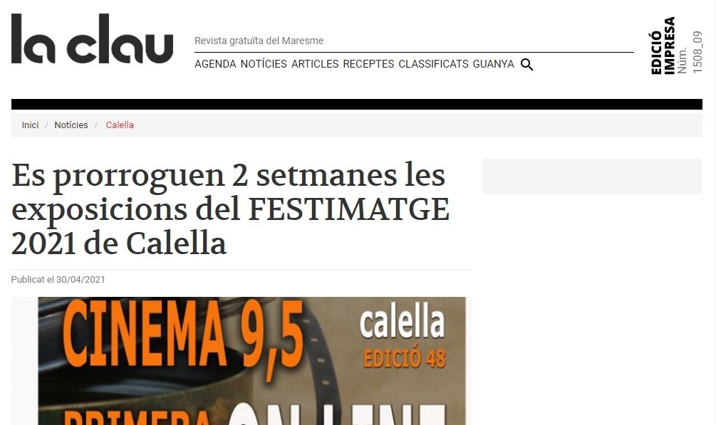 FESTIMATGE a La Clau - 30/04/2021 gabinete de prensa