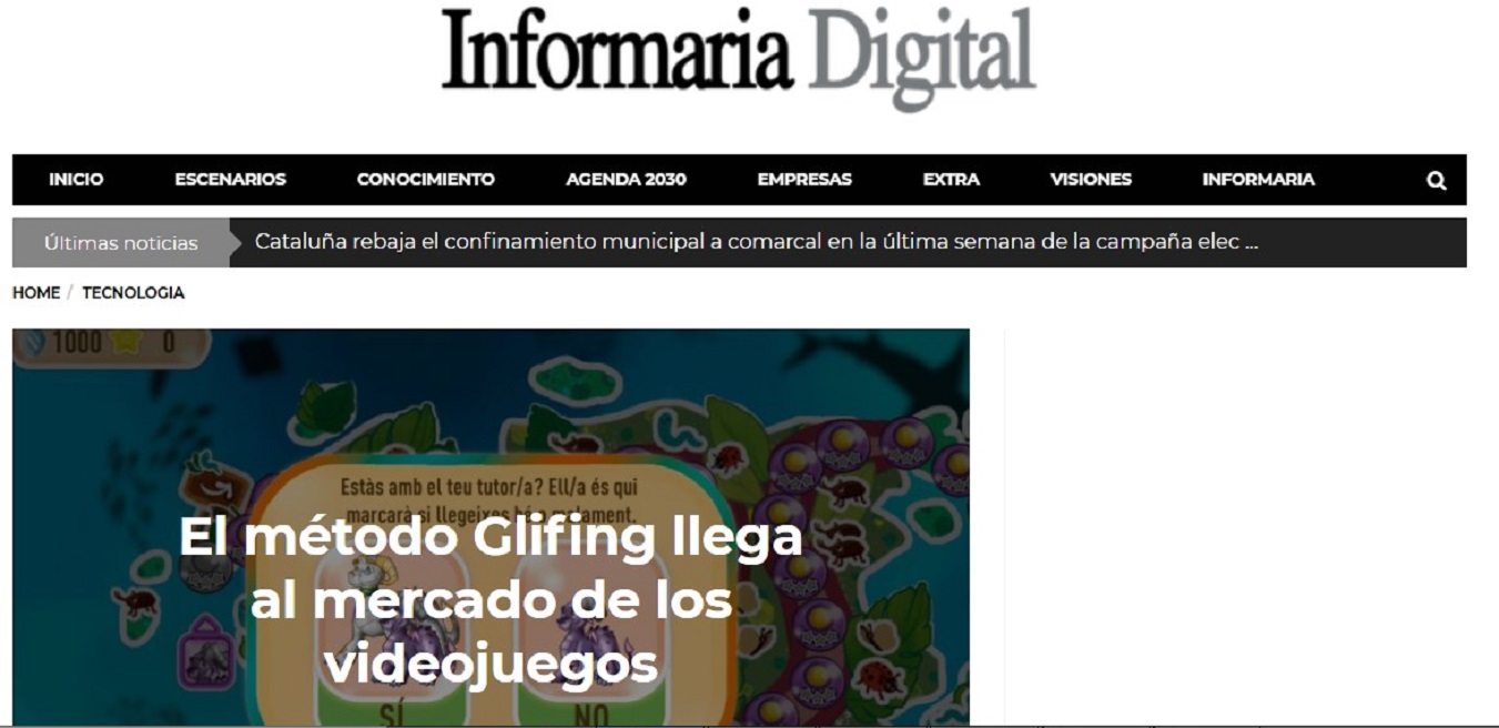 Read Up by Glfing en "Informaria Digital" - 28/02/2020 gabinete de prensa