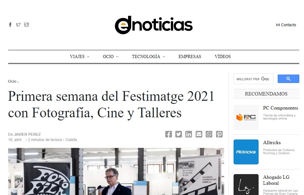 FESTIMATGE en DeNoticias- 16/04/2021 gabinete de prensa
