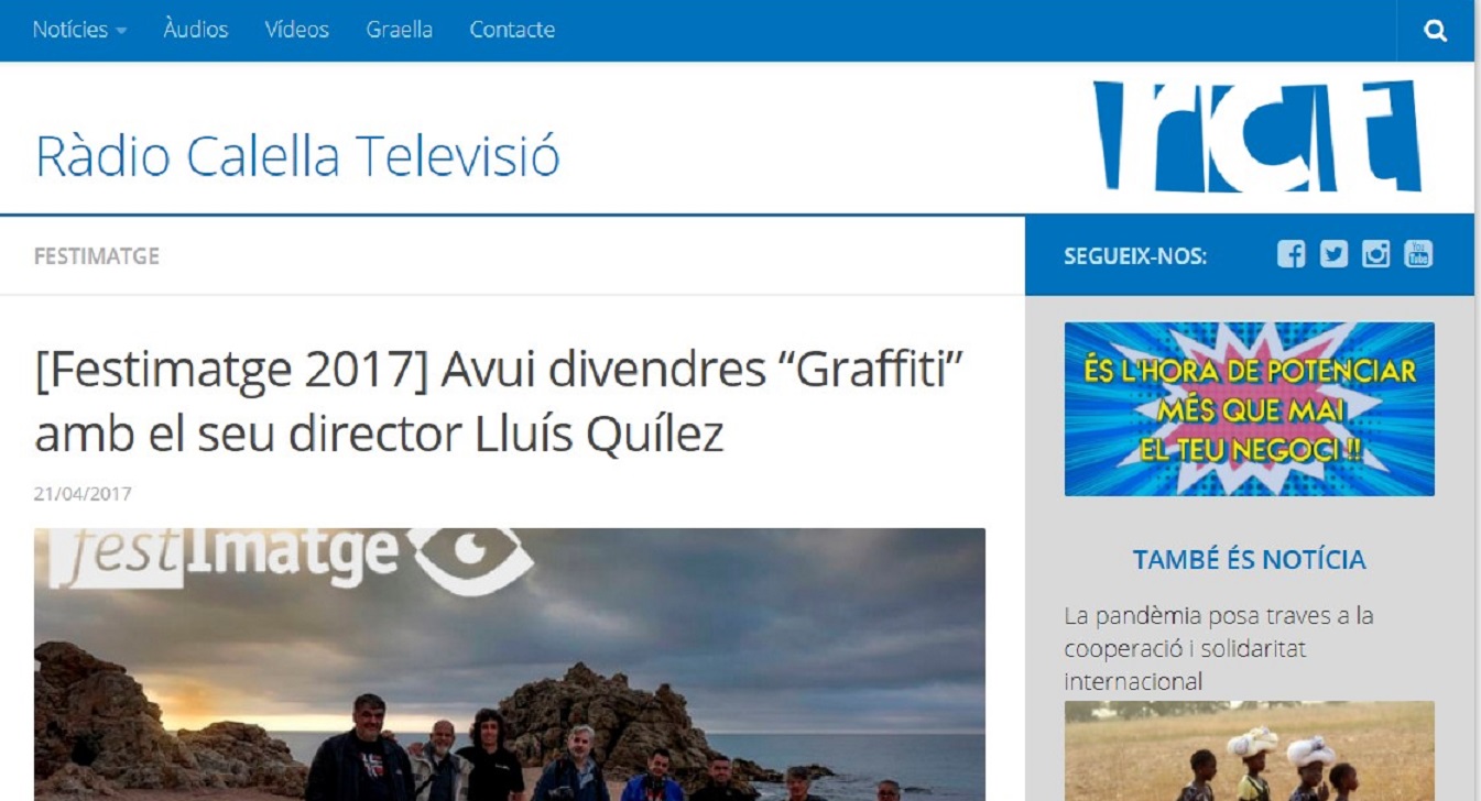 Festimatge en Radio Calella Televisión- 21/04/2017 gabinete de prensa