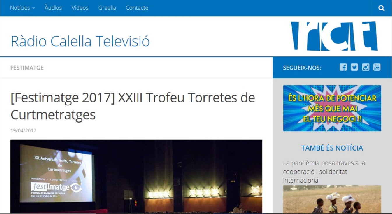 Festimatge en Radio Calella Televisión - 19/04/2017 gabinete de prensa